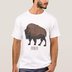 Bison cartoon illustration T-Shirt