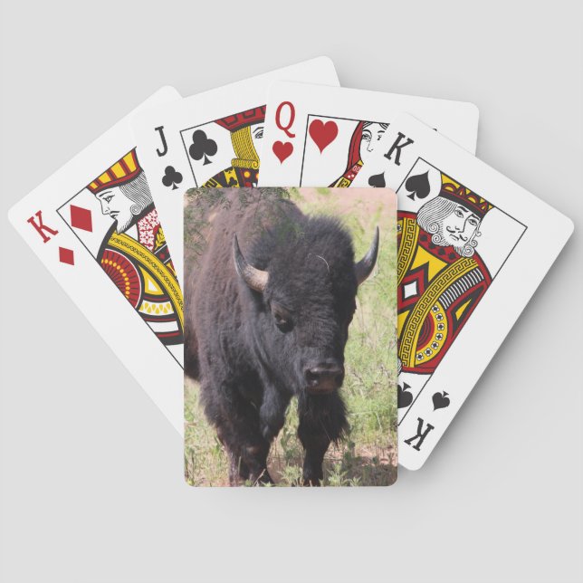 Bison Close Up Poker Cards (Back)