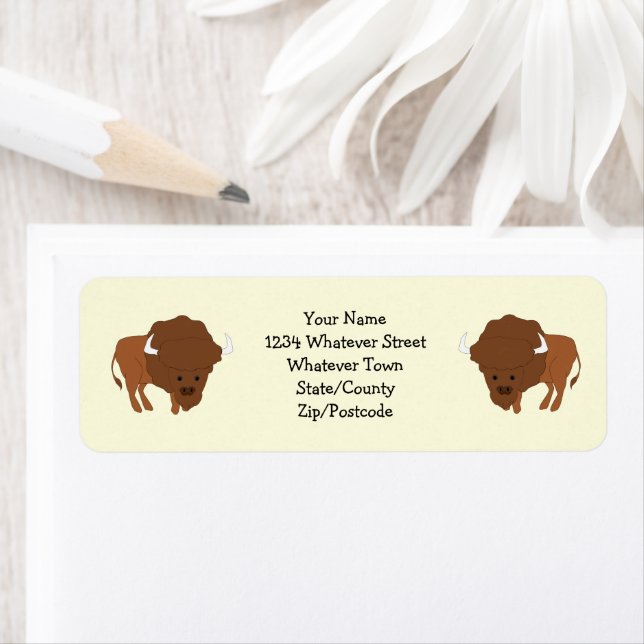 Bison Design Return Address Label (Insitu)