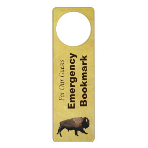 Bison Emergency Bookmark Door Hanger
