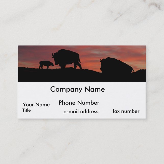 Bison family business card (Front)