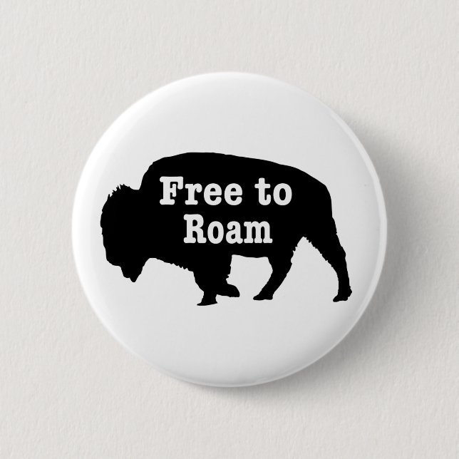 Bison Free To Roam Button (Front)