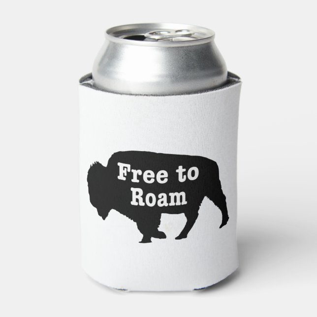 Bison Free To Roam Can Cooler (Can Front)