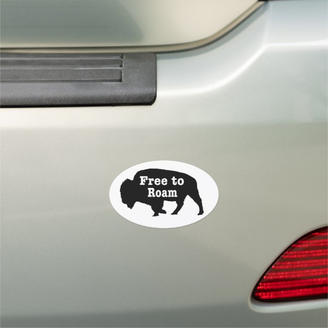 Bison Free To Roam Car Magnet (In Situ)