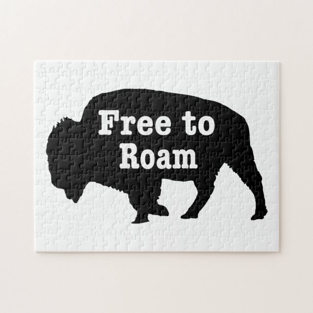 Bison Free To Roam Jigsaw Puzzle (Horizontal)