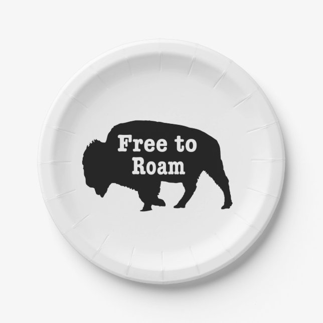 Bison Free To Roam Paper Plates (Front)