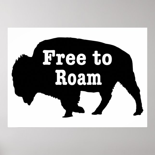 Bison Free To Roam Poster (Front)