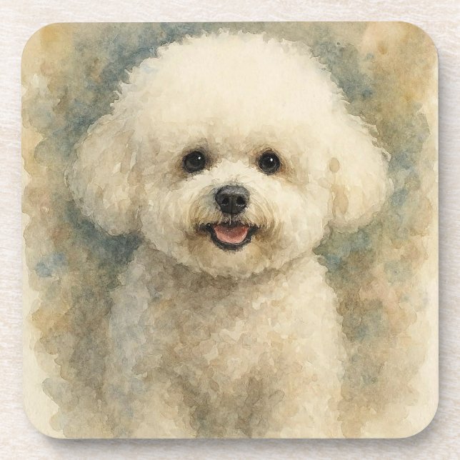 Bison Frise Beverage Coaster (Front)