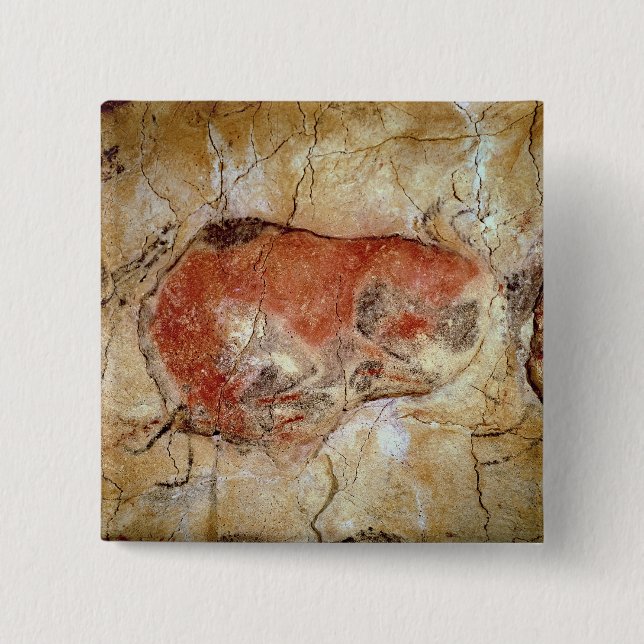 Bison from the Altamira Caves Button (Front)