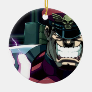 Bison Glowing Hand Ceramic Ornament