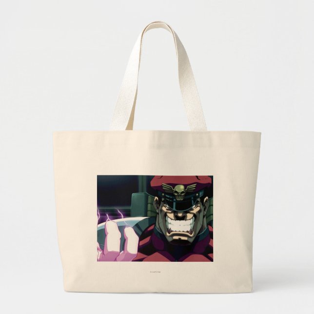 Bison Glowing Hand Large Tote Bag (Front)