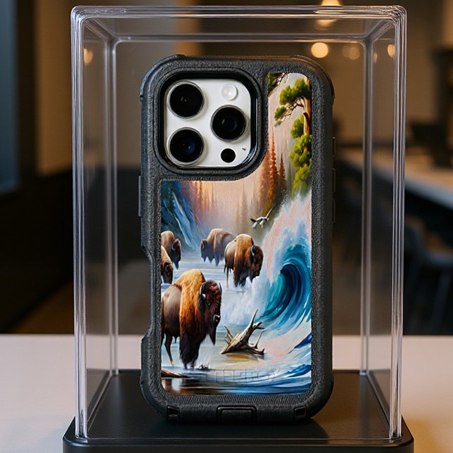 Bison Grazing by the River Otterbox iPhone Case (Creator Uploaded)
