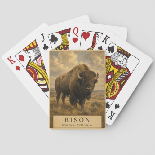 Bison Great Plains VINTAGE Poker Cards