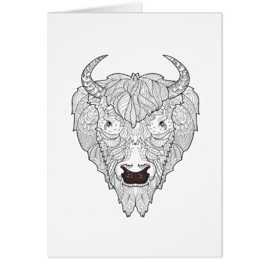 Bison Head Doodle (Front)