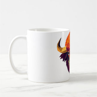 Bison Head in Sunset Prairie Coffee Mug