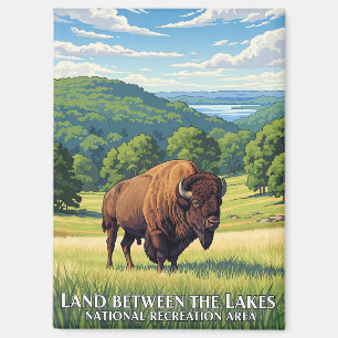 Bison in Land Between the Lakes Kentucky Magnet
