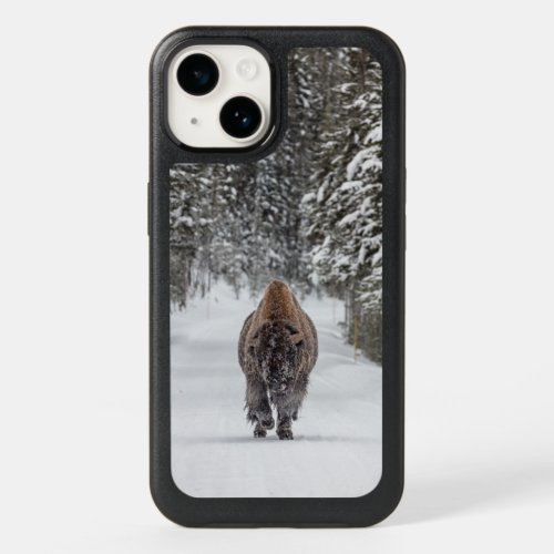 Bison in Snow Photo OtterBox iPhone 14 Case