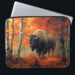 Bison in the Autumn Woods Artwork Laptop Sleeve<br><div class="desc">A captivating design featuring a majestic bison standing amidst the vibrant colors of an autumn woodland. The rich,  earthy tones and intricate details of the scene evoke a sense of wilderness and tranquility,  making it a beautiful tribute to nature’s seasonal beauty.</div>
