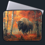 Bison in the Autumn Woods Artwork Laptop Sleeve<br><div class="desc">A captivating design featuring a majestic bison standing amidst the vibrant colors of an autumn woodland. The rich,  earthy tones and intricate details of the scene evoke a sense of wilderness and tranquility,  making it a beautiful tribute to nature’s seasonal beauty.</div>