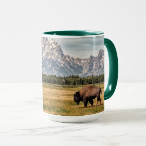 Bison in the Tetons Mug