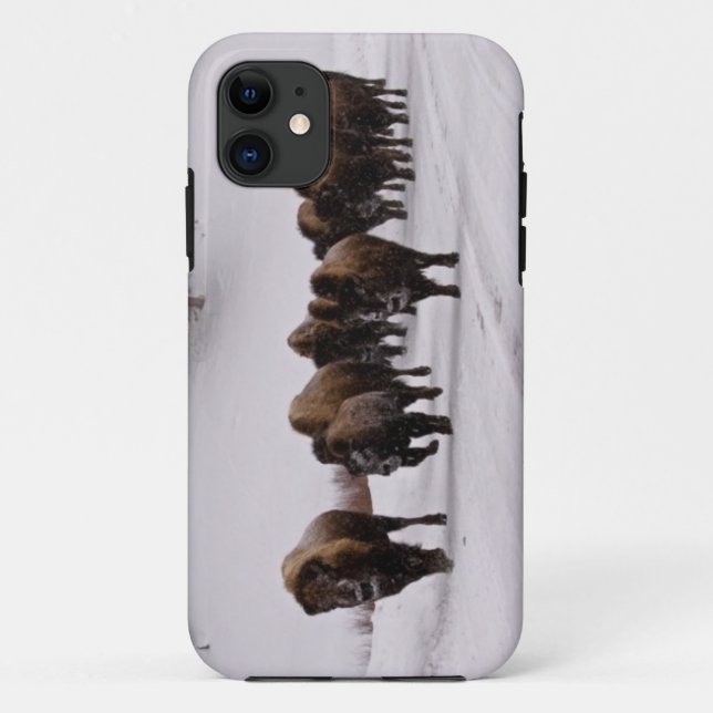Bison in Winter Case-Mate iPhone Case (Back)