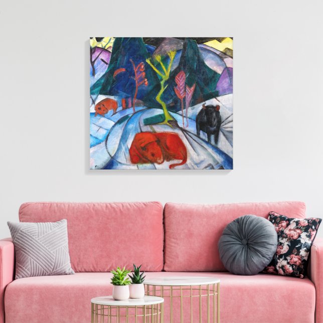 Bison in Winter | Franz Marc | Canvas Print (Insitu(LivingRoom))