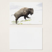 Bison in winter storm (Front & Back)
