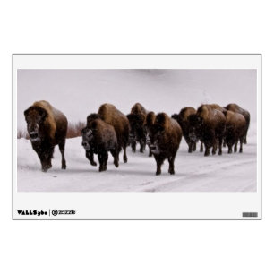 Bison in Winter Wall Decal
