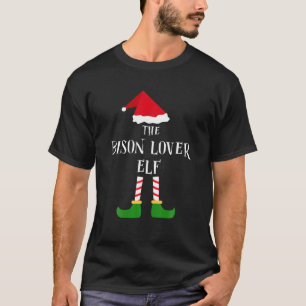 Bison Lover Elf Pajama Christmas Funny Gift Boys G T-Shirt
