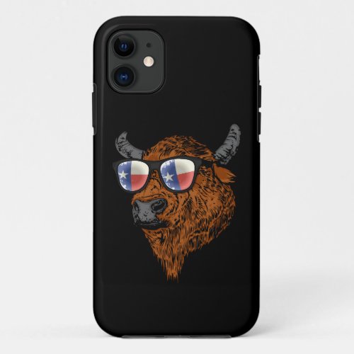 Bison Lover Texas USA Ranch National Park Buffalo iPhone 11 Case