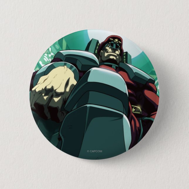 Bison Low-Angle Pinback Button (Front)