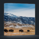 Bison Migration 3 Ring Binder<br><div class="desc">Bison (or Buffalo) migrate out of Yellowstone National Park in winter</div>