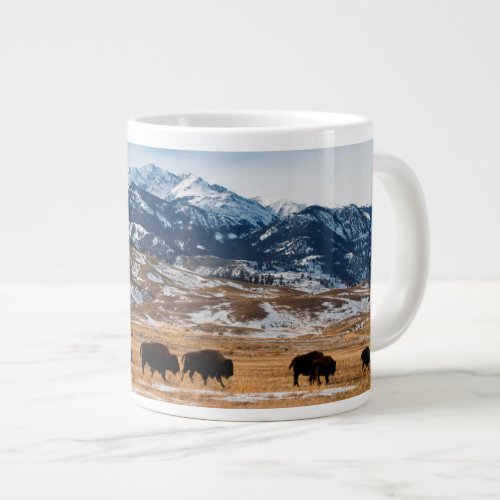 Bison Migration Giant Coffee Mug