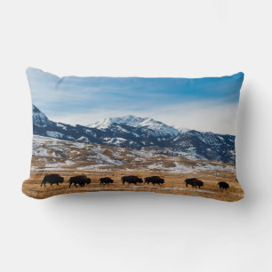 Bison Migration Lumbar Pillow