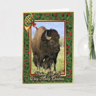 Bison North American Animal Blank Christmas Card