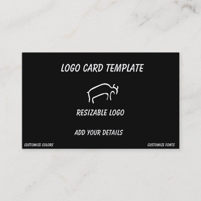 Bison or Buffalo Logo Business Card (Front)