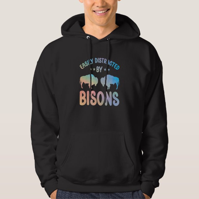 Bison Outfit Animal Apparel Retro Bison Accessorie Hoodie (Front)