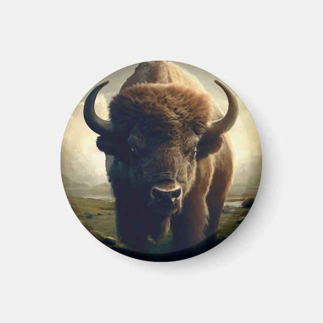 Bison Painting Magnet (Front)