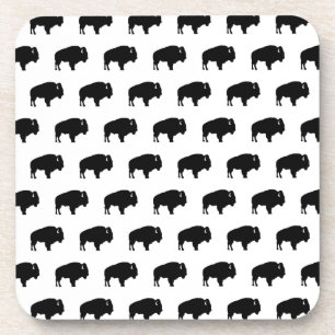 bison pattern beverage coaster
