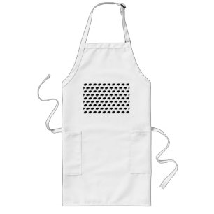 bison pattern long apron