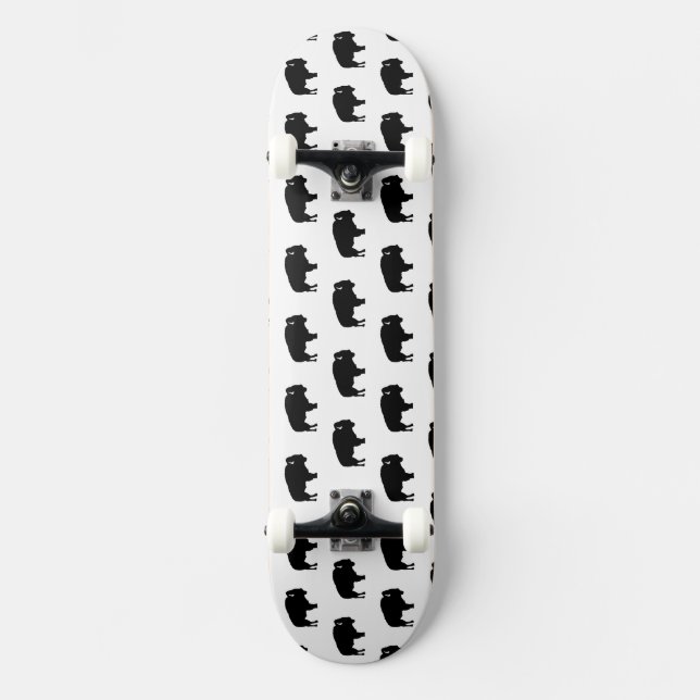 bison pattern skateboard deck (Front)