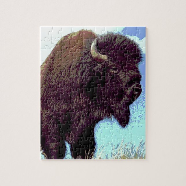Bison Pop Art Jigsaw Puzzle (Vertical)