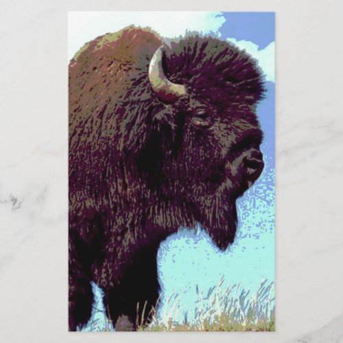 Bison Pop Art Stationery