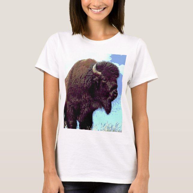 Bison Pop Art T-Shirt (Front)