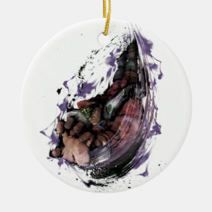 Bison Psycho Crusher Ceramic Ornament