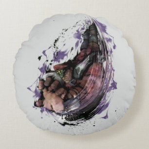 Bison Psycho Crusher Round Pillow