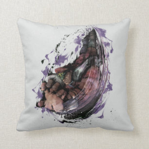 Bison Psycho Crusher Throw Pillow
