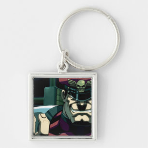 Bison Raised Hand Keychain