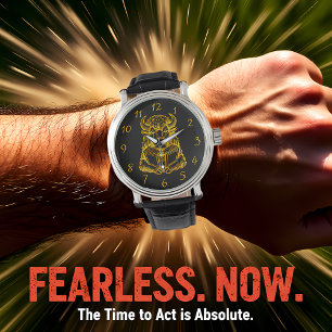 Bison Reading a Book With Curious Expression Watch