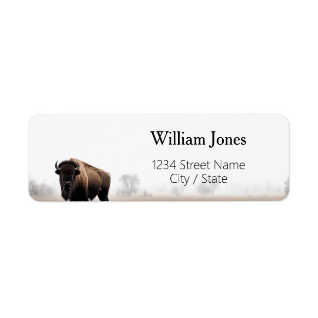 Bison Return Address Labels (Front)